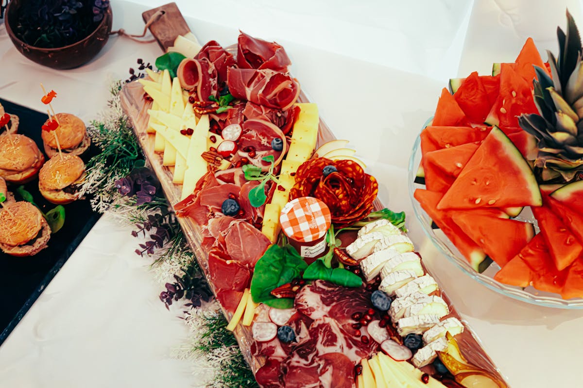 Colorful festive party platter